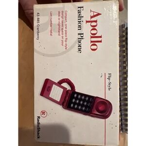 VINTAGE RadioShack Apollo Fashion Phone Flip-Style Cranberry Translucent 43-885